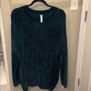 Emerald green knit sweater/sweater dress